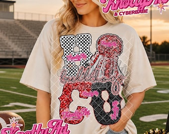 Homecoming Red Design- BULLDOGS -  Mascot-Bulldogs PNG - School Spirit -