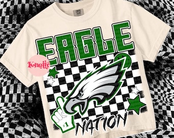 Retro Grunge -  Mascot-EAGLES PNG - School Spirit - Green White
