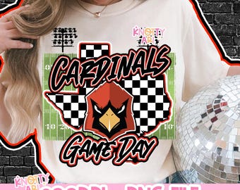 Friday Night Lights Mascot-CARDINALS - School Spirit- Red Black