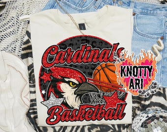 Cardinals Basketball PNG- School Spirit (Digital Download)