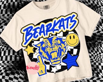 Retro Pop - Mascot-BEARKATS PNG - School Spirit