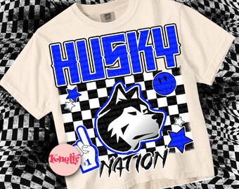 Mascot-HUSKY NATION PNG - School Spirit - Royal Blue Black
