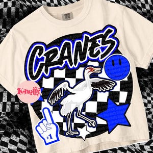 Retro Mascot -CranesPNG - School Spirit - Blue