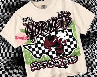 Cute Preppy Friday Night Lights- PNG File - Hornets - Mascots-Purple