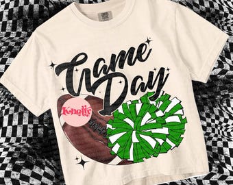 Vintage Game Day PNG - School Spirit - Green White