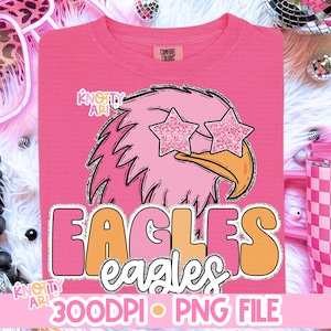 Retro Cute Preppy EAGLES PNG Colorful Mascot-Eagles PNG