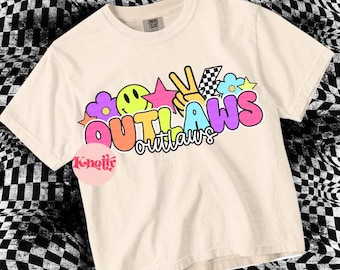 Retro Sticker OUTLAWS Design PNG File