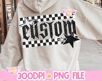 CUSTOM Retro Grunge Mascot Shirt PNG - Ready to Print - Cheetah Leopard
