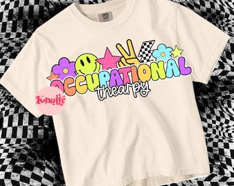 Retro Pop Colorful Preppy Sticker Medical-Occupational Therapy PNG -
