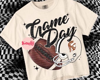 Retro Vintage Football LONGHORNS GAMEDAY Design PNG File Orange