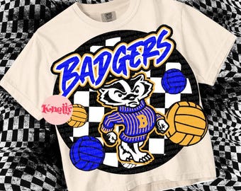 Cute Preppy - PNG File - BADGERS Volleyball- Mascots
