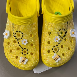 CROCS BLING Custom Bumble Bees, Queen b, birthday, special occasion