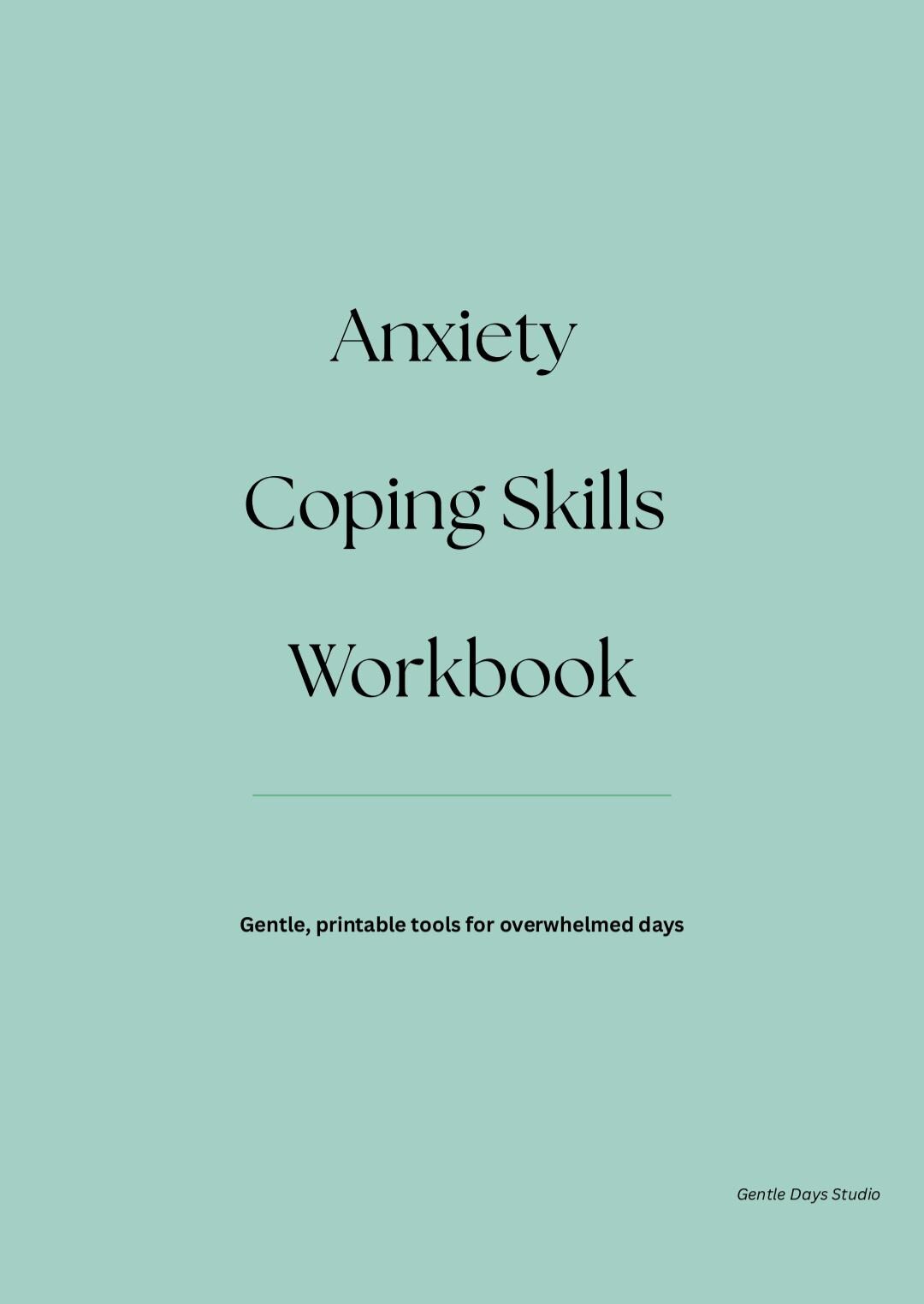 Anxiety Coping Skills Workbook | Printable Mental Health Tools ...