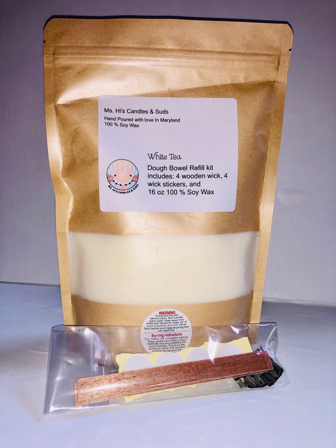 Candle Refill/dough Bowl Soy Candle/candle Refill Bowl