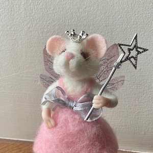 Handmade Needle Felted “Muriel” the Fairy Mouse gift