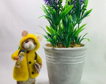 BEST SELLER Handmade Needle Felted “Stuart” the Little Hiking / Camping Gift Mouse