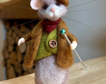 Nadel gefilzte Maus Der Herr Figurine Geschenk