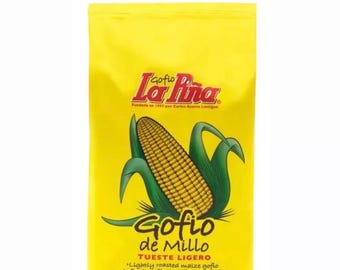 Farine de maïs Gofio des îles Canaries 500 g | Farine de maïs torréfiée légère Gofio La Piña des îles Canaries