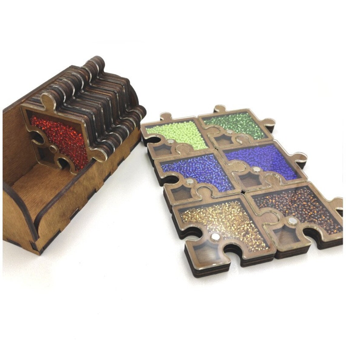 Organizer for beads. Wooden organizer for beads. Organizer Etsy