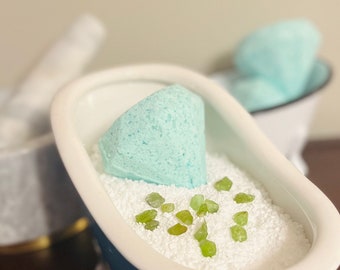 Peridot - Steven Universe Inspired Bath Bomb with Real Gem Inside!