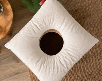 Yoni Steam Pillow Cushion & Free Yoni Herbs | 100% Woven Flax Linen Herbal Seat Support | Natural Feminine Wellness