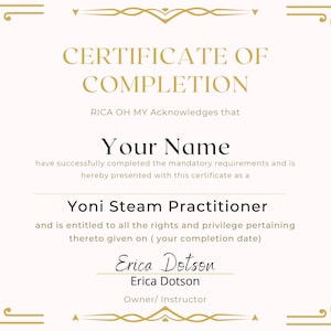 Yoni Steam Facilitator Zertifizierung mit Kurs für Fortgeschrittene und Fortgeschrittene