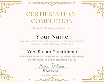 Yoni Steam Facilitator Certification/ Course intermediate and advanced