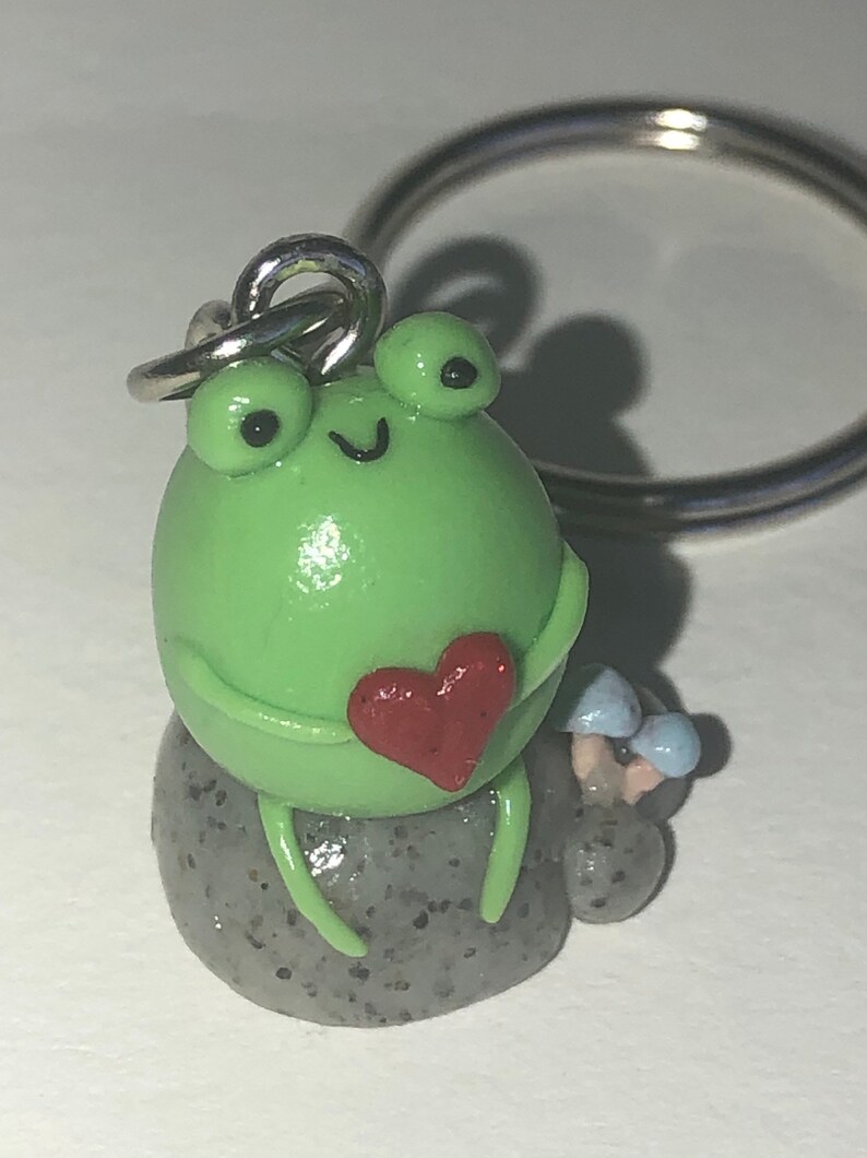 Frog clay charm