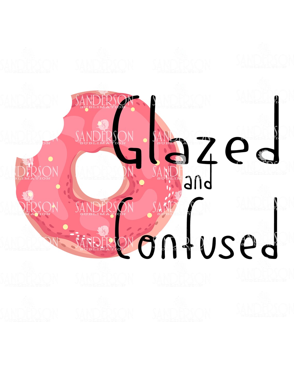 Glazed and Confused Glazed donut Sublimation design Etsy