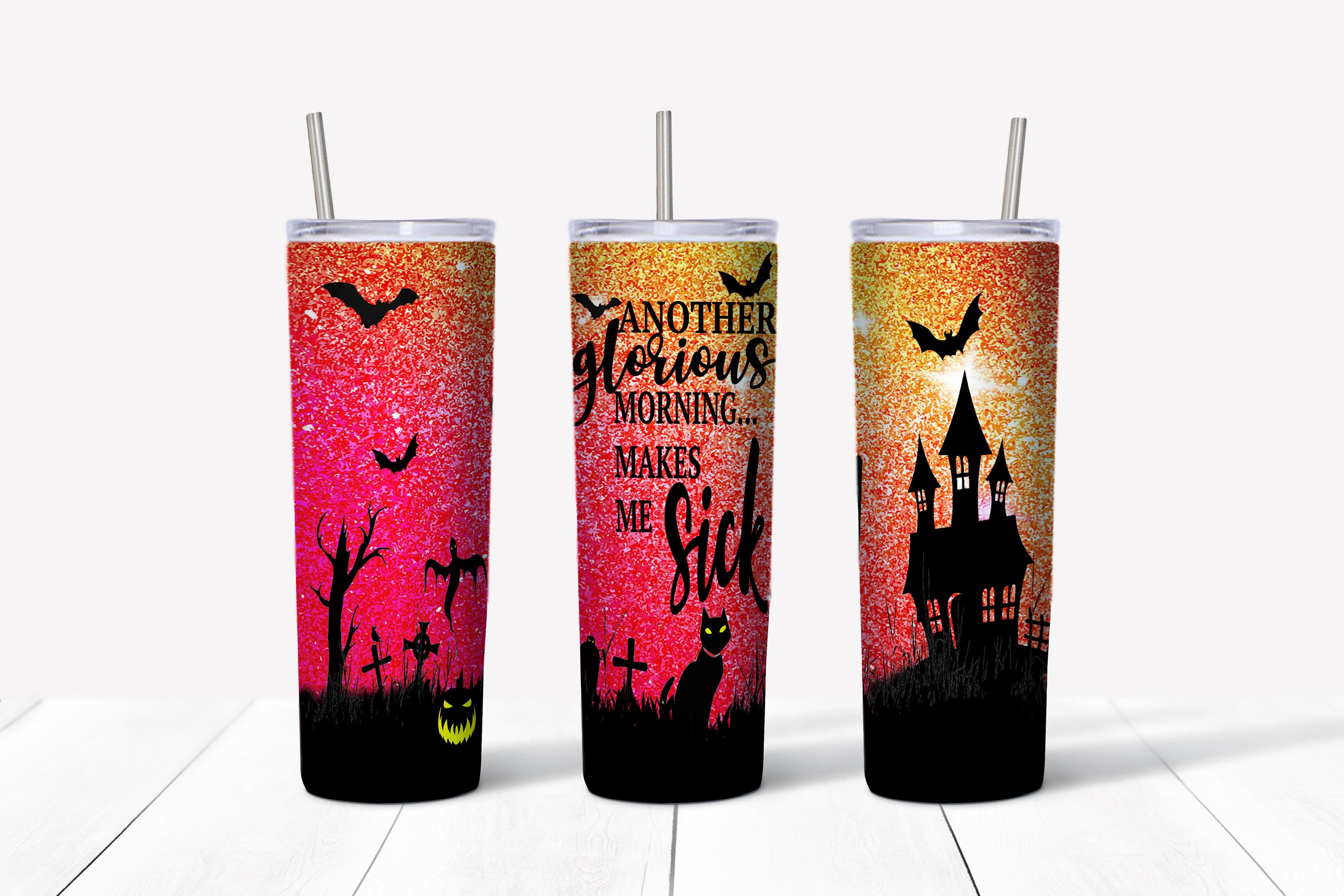 Halloween tumblerSublimation tumbler design skinny tumbler Etsy