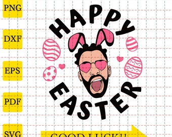Free Bad Bunny Easter Svg