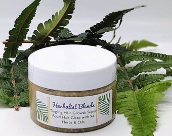 Bálsamo herbal para el crecimiento del cabello / Mezcla de superalimentos para espesar y desenredar el cabello