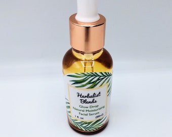 Suero facial hidratante natural Glow Drop de Herbalist Blends para una piel radiante