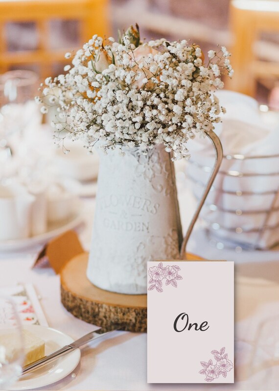 Editable Wedding Table Sign Template Etsy
