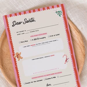 Printable Letter to Santa Kit with Envelope and Stamps – Digital Christmas Stationery for Kids - DIGITAL