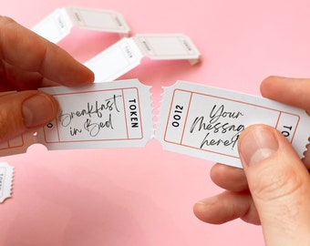 Personalized Love Coupons, Blank Ticket Gift, DIY Anniversary Gifts for Boyfriend