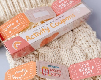 Personalized Activity Coupons for Kids - Fun Colorful Family Gift