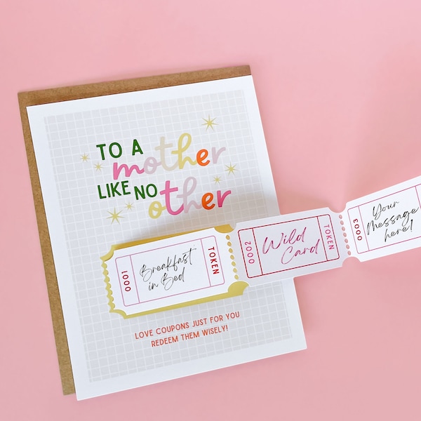 Personalized Love Coupon Book for Mom – Unique Birthday or Mother's Day Gift