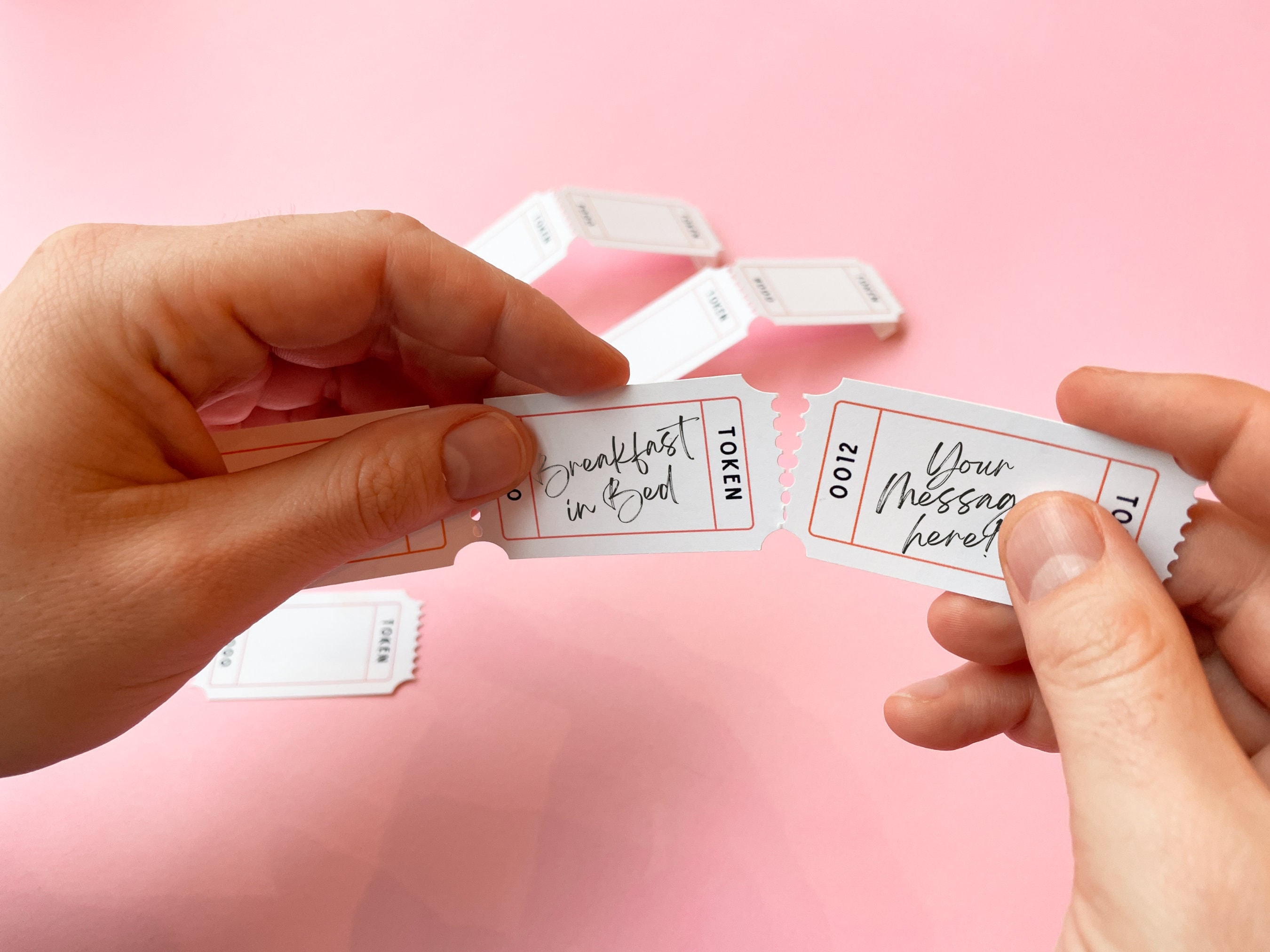 Blank Tear-Off Love Coupons