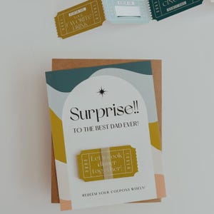 Cadeaubon voor Vaderdag | Cadeaukaartje activiteitenkaart voor papa | Leuke ervaringsvouchers voor quality time samen | TC014