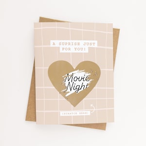 Carte neutre à gratter pour révéler - Chèque-cadeau de Noël, carte-cadeau d'anniversaire, carte de Saint-Valentin à gratter personnalisée, ticket doré