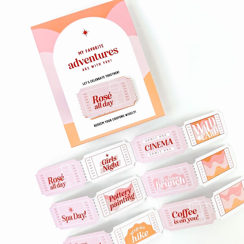 Carnet de coupons anniversaire Bestie, cadeau personnalisé pour elle image 1