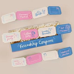 Freundschafts-Aktivitäts-Gutscheine - Durchdachtes Geschenk für Beste Freunde & Familie | Spaß und einzigartiges Memory-Making-Kartenset für Besties | TB521