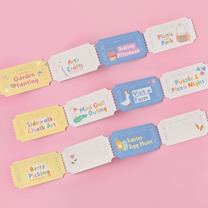 Frühlings- und Ostergeschenk Couponkarte für Kinder - Lustiger Osterkorbfüller, Familienaktivitäten, Geschenk ohne Süßigkeiten, Bildschirmfreie Osterideen -MC205