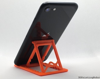 3D Printed Folding Adjustable Height Mobile Phone Stand