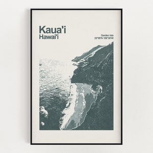 Kauai, Hawaii Poster - Minimalist Wall Art