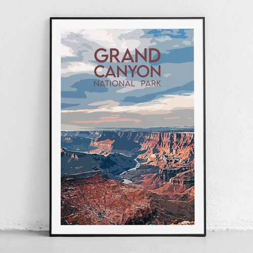Grand Canyon Print National Parks Poster Original - Etsy
