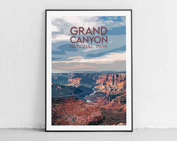 Grand Canyon Print National Parks Poster Original - Etsy