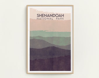 Shenandoah National Park Print - Vintage Travel Poster - Retro Travel Print - Vintage Travel Print - WPA Poster - National Park Art
