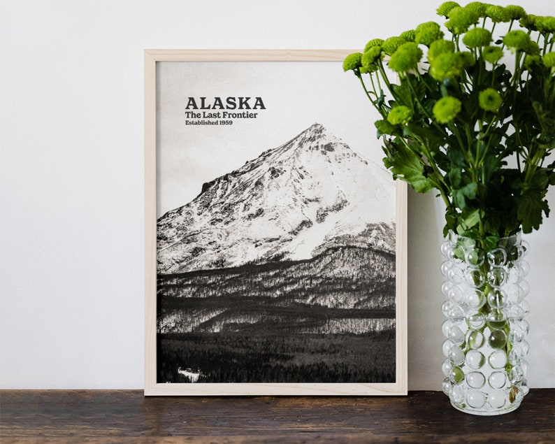 Alaska Poster Alaska Print Alaska Wall Art Alaska - Etsy